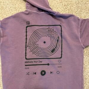Cat & Jack Lavender Music Graphic Hoodie